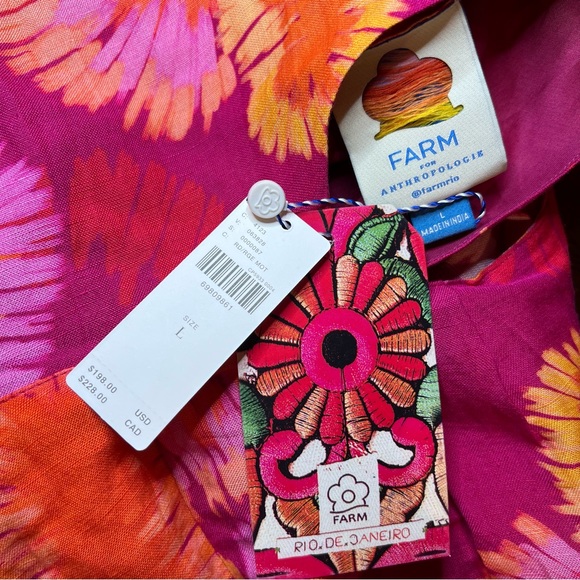 Farm Rio (L) x Anthropologie Tie-Back Cutout Jumpsuit NWT - Picture 7 of 7